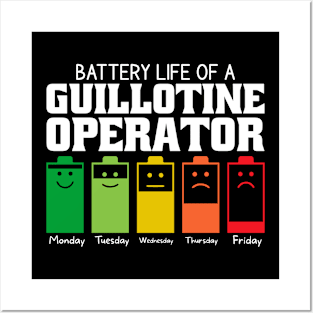 Battery Life Of A Guillotine Operator Posters and Art